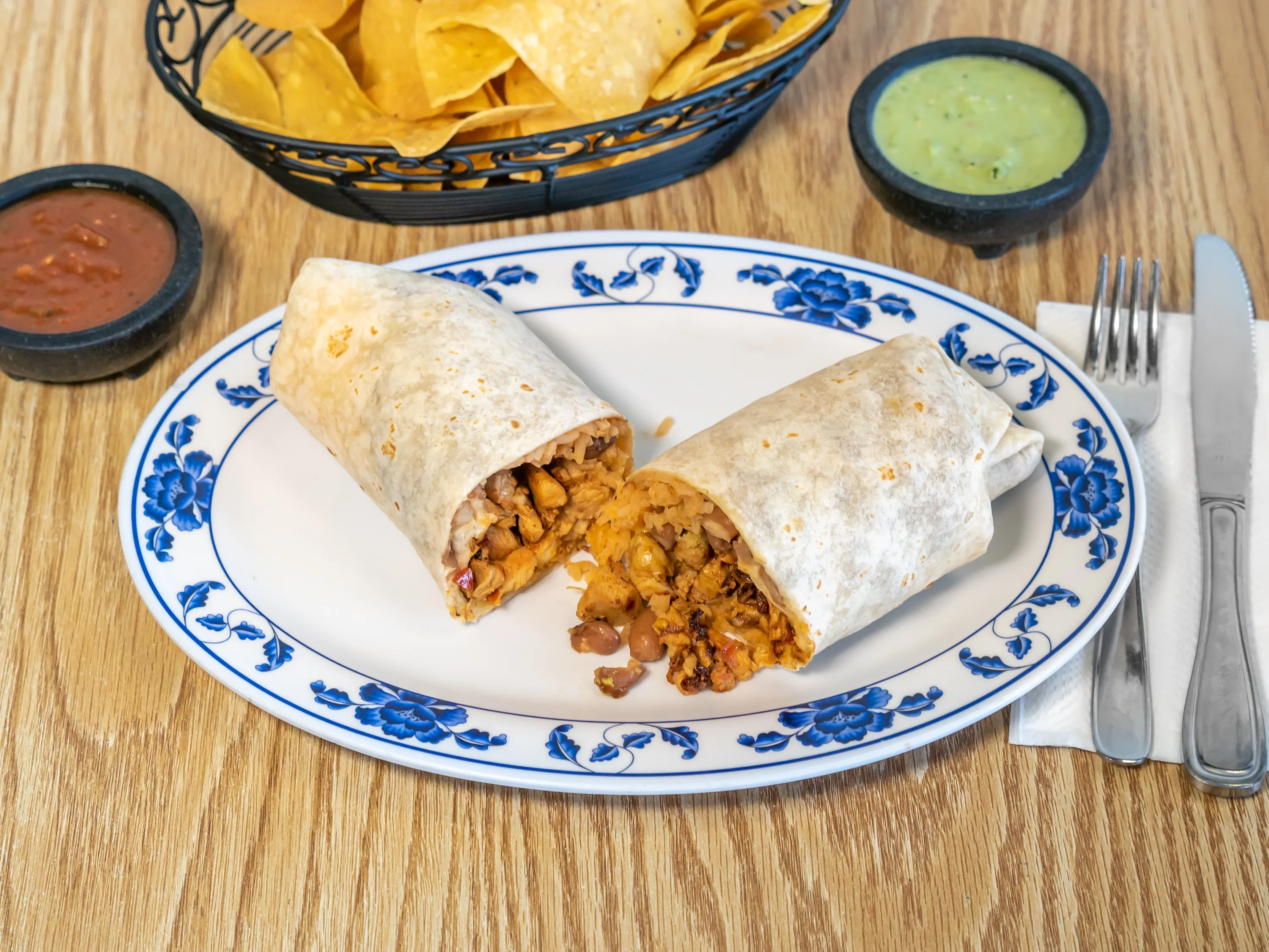 Large breakfast burrito from Taqueria Los Potrillos